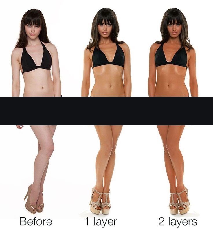 Fake a tan to look thin and fit